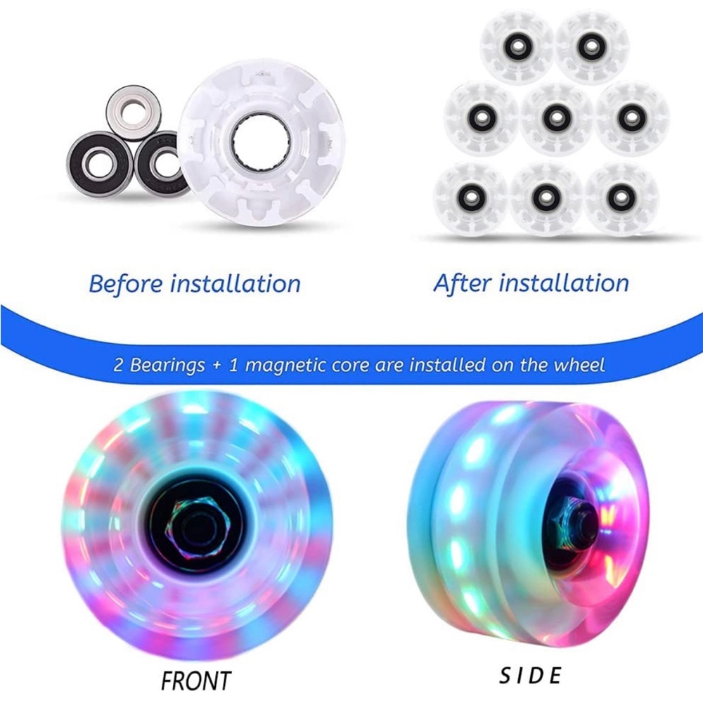 Light up wheels with fairy wheels for roller skates